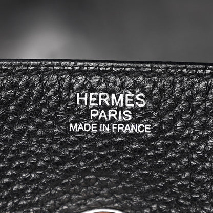 Hermes Taurillon Clemence Lindy 34 Black 6 of 10