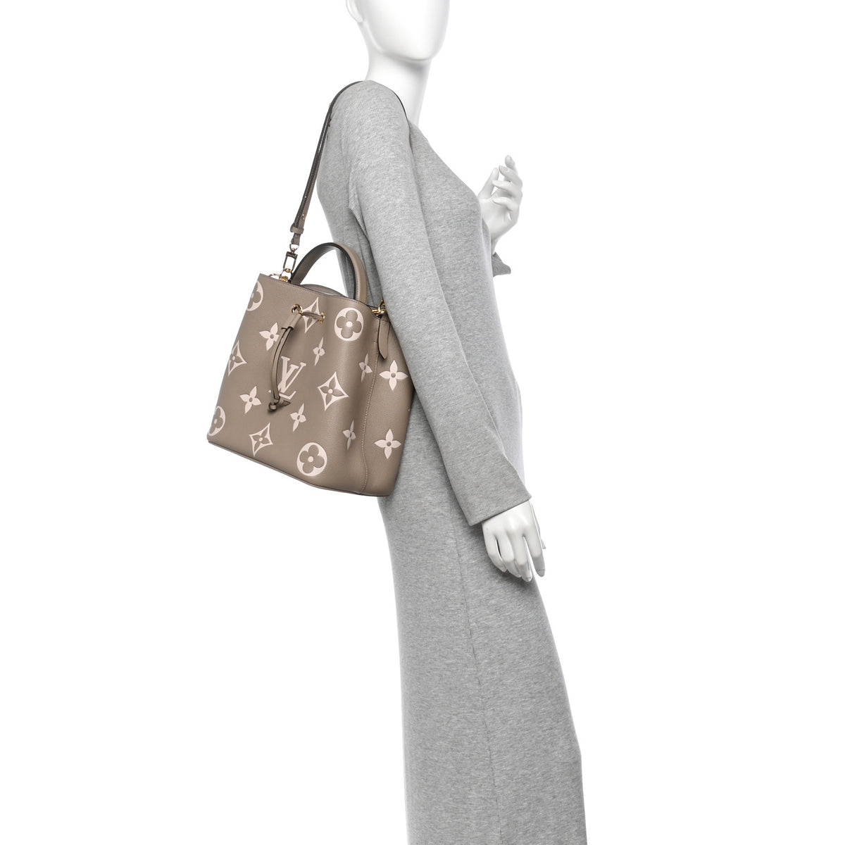 Louis Vuitton Empreinte Monogram Giant Neonoe MM Tourterelle Creme 2 of 11
