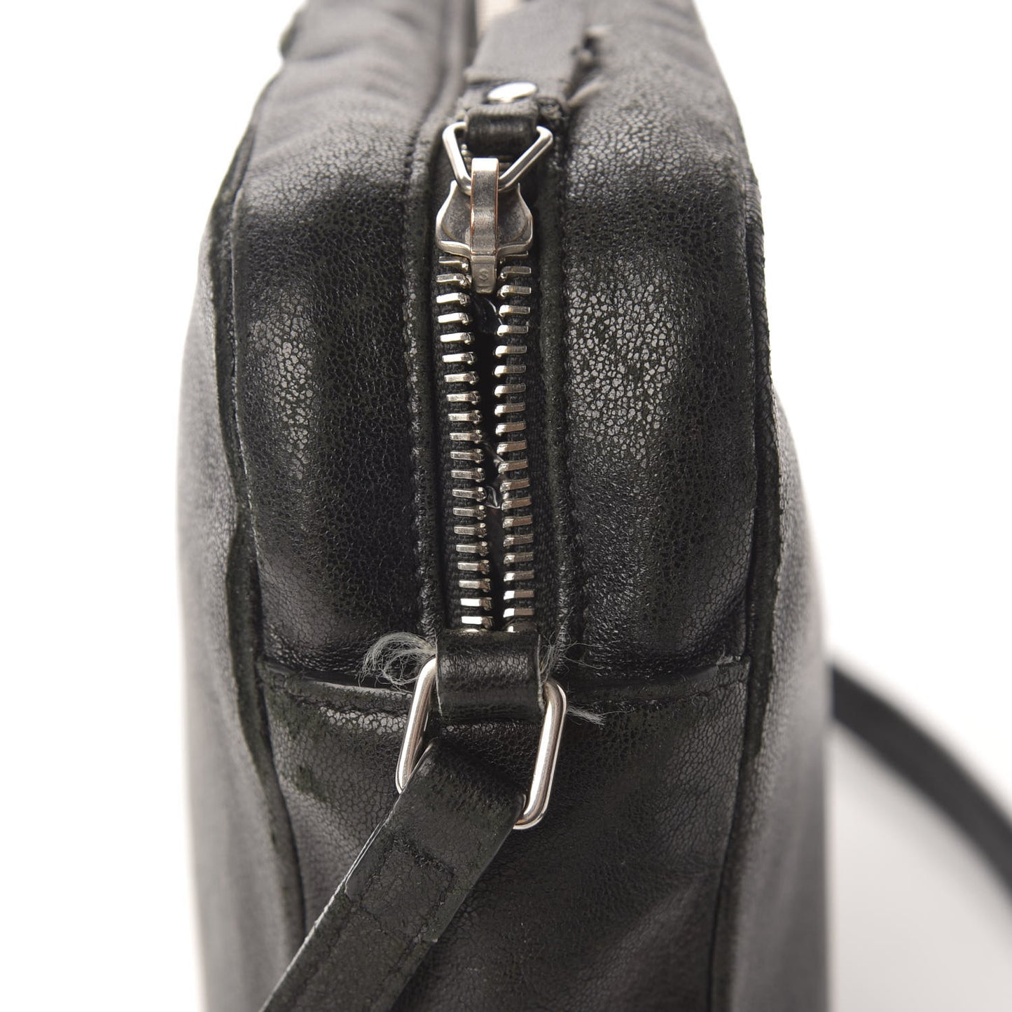 Lambskin Monogram Small Lou Camera Bag Black