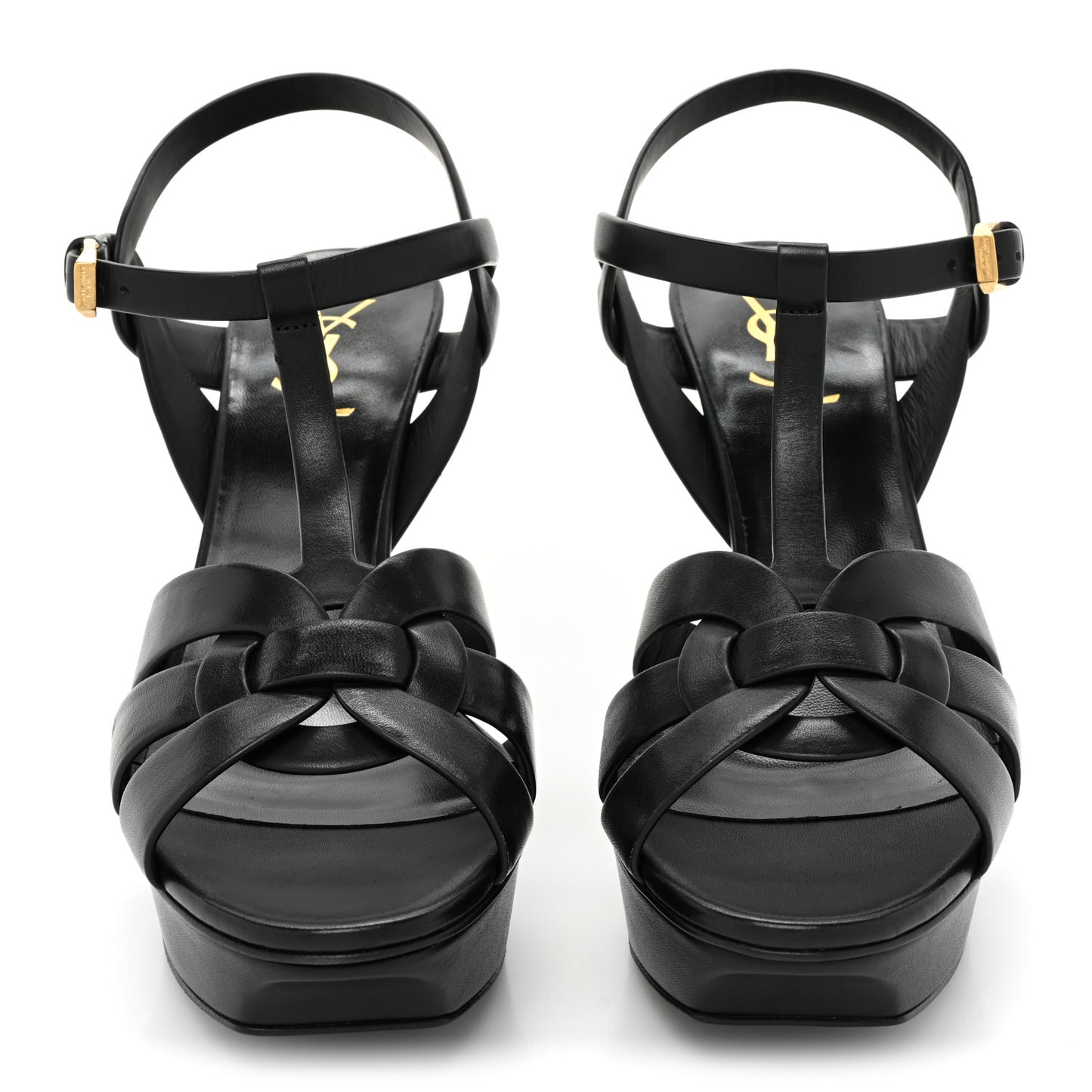 Calfskin Tribute 75 Platform Sandals 39 Black