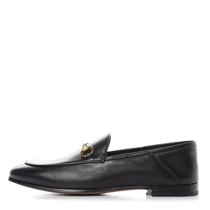Gucci Lambskin Womens Brixton Horsebit Loafers 39 Black 1 of 10