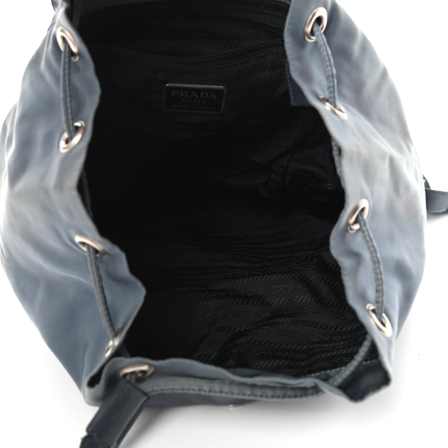 Nylon Vela Cinch Backpack Blue