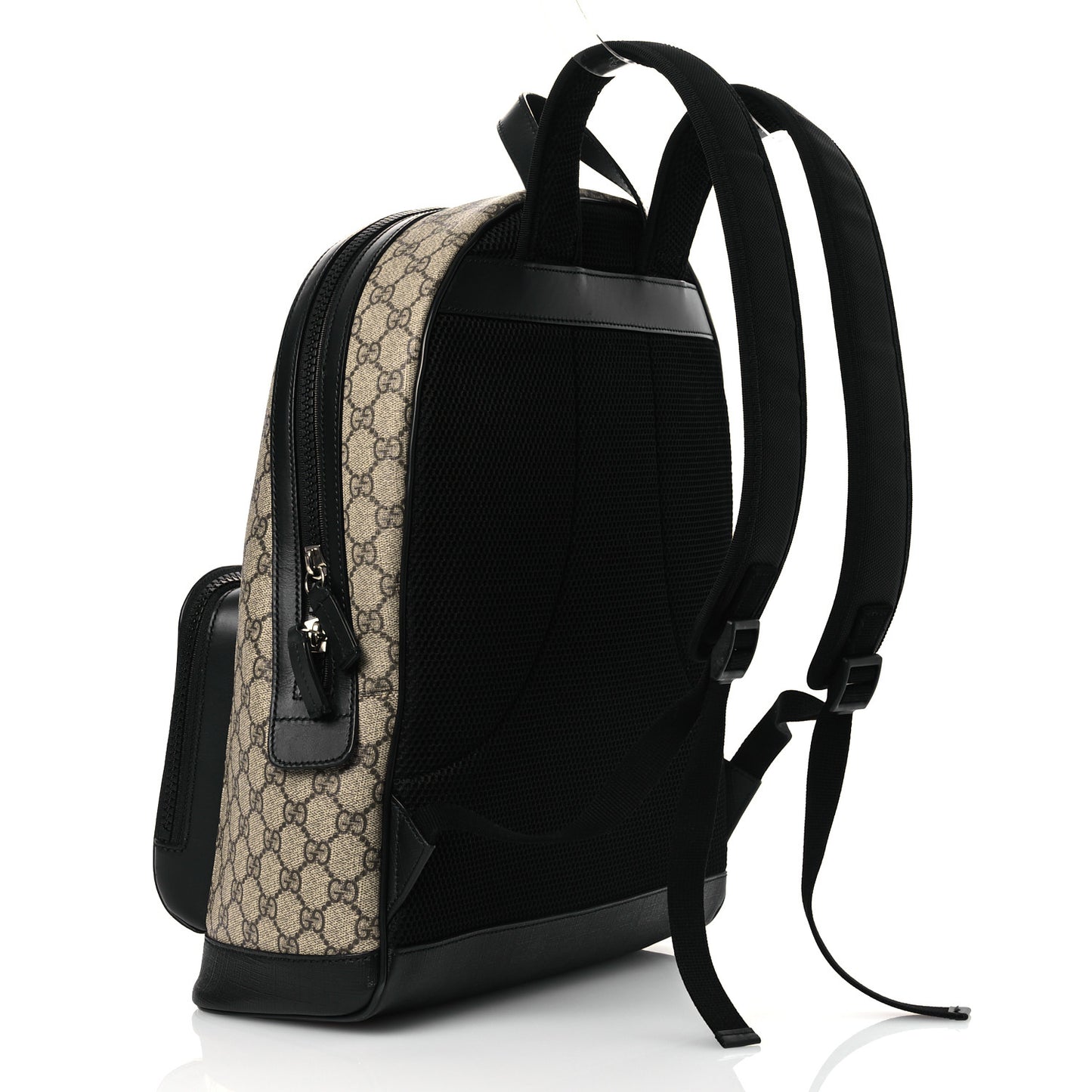 GG Supreme Monogram Medium Backpack Black