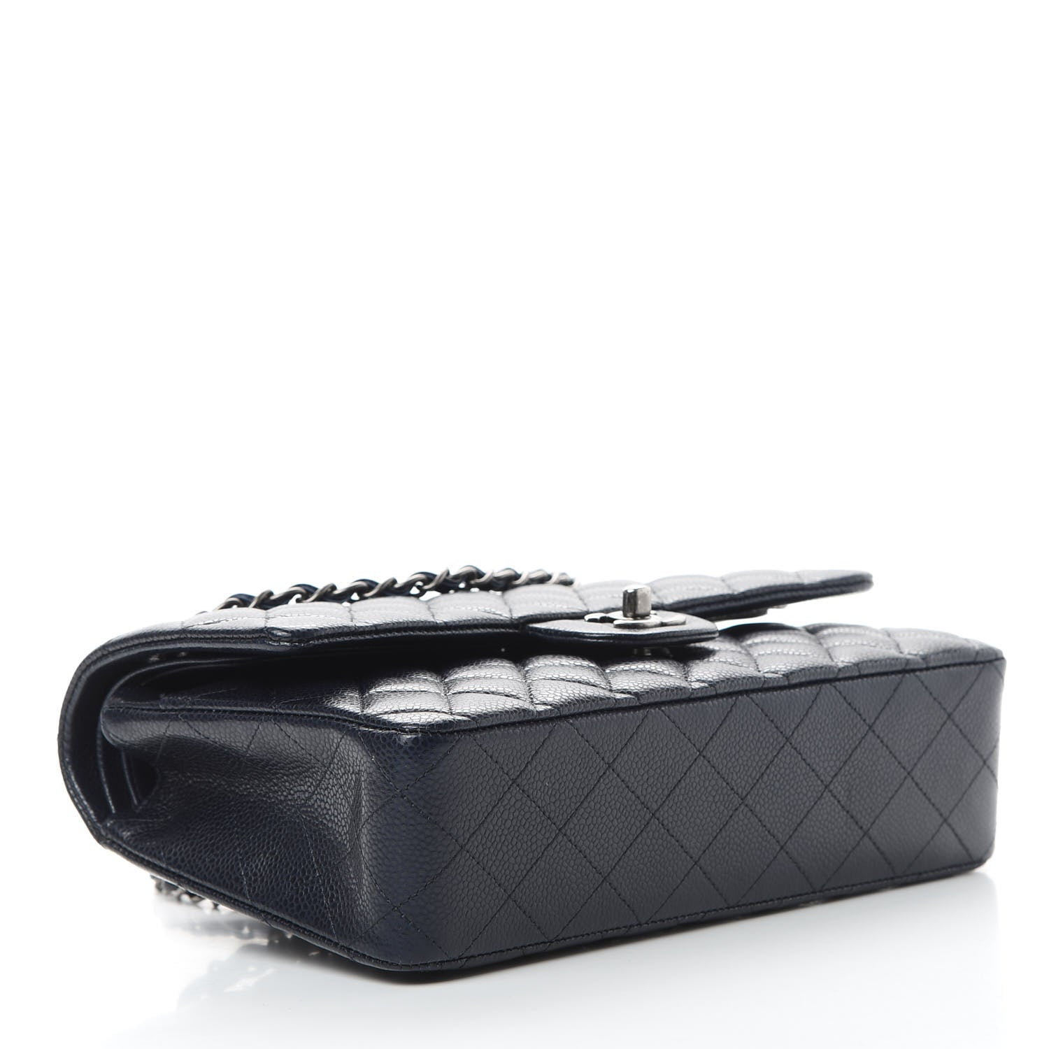 Chanel Caviar Quilted Medium Double Flap Navy 5 of 15