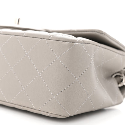 Chanel Lambskin Quilted Mini Rectangular Flap Grey 10 of 10