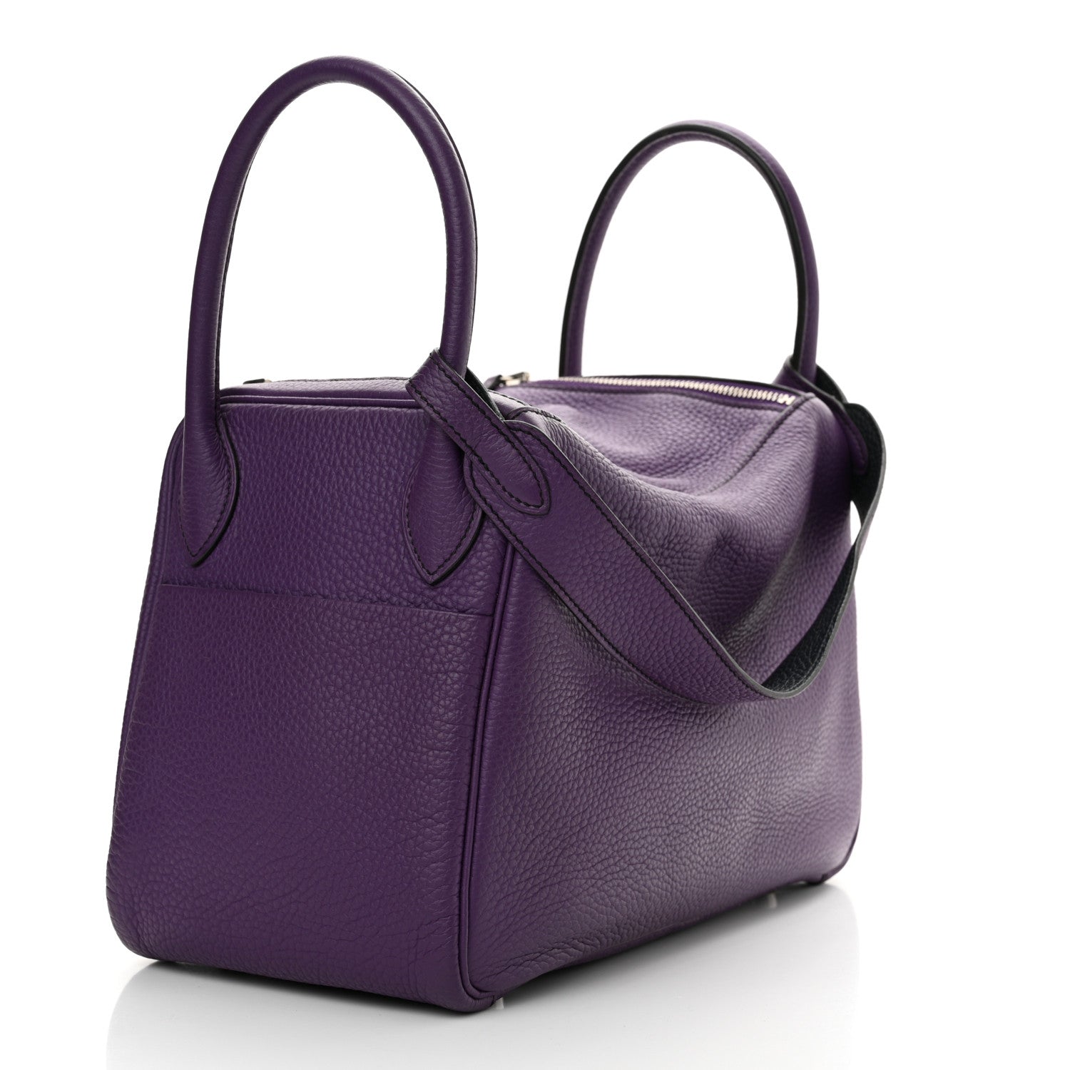Hermes Taurillon Clemence Eclat Lindy 30 Ultraviolet Bleu Obscur 3 of 11
