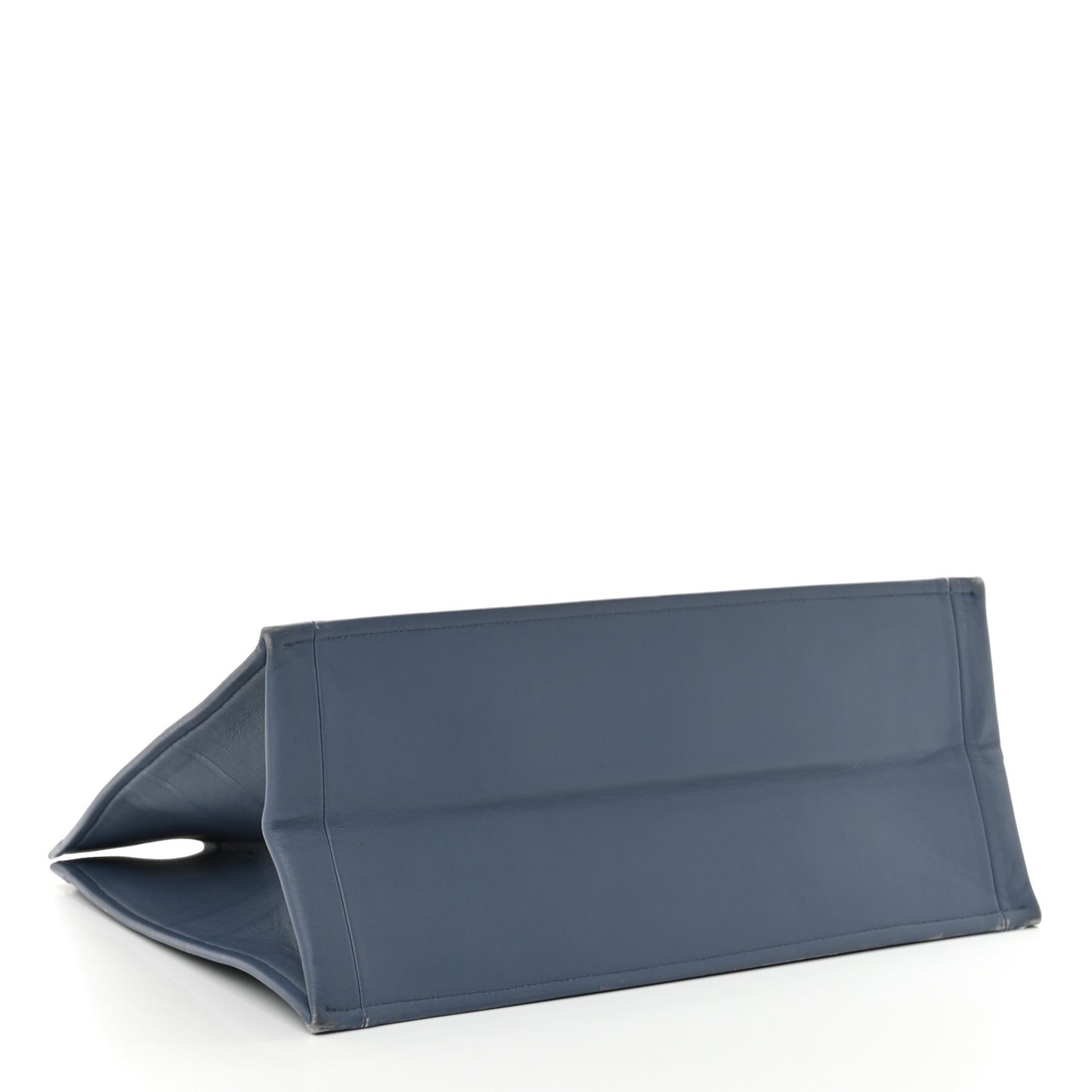 Calfskin Embossed Large Book Tote Blue