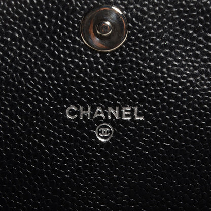 Chanel Caviar Half Moon Wallet On Chain WOC Black 6 of 9