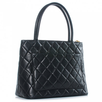 Chanel Lambskin Medallion Tote Black 3 of 8