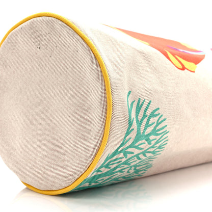 Hermes Toile H Canvas Under The Waves Drawstring Duffle Bag 9 of 9