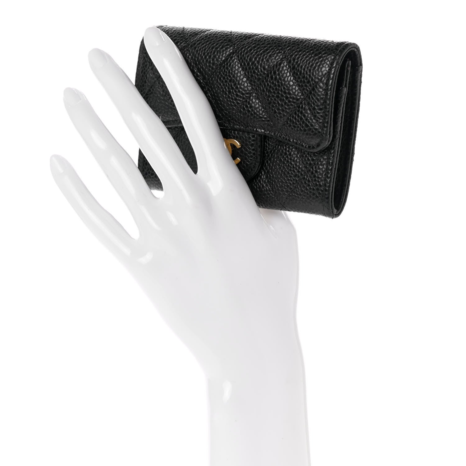 Chanel Caviar Quilted Flap Card Holder Black 2 of 8