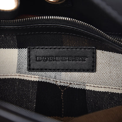 Burberry Canvas Mega Check Medium Ashby Hobo Black 6 of 10