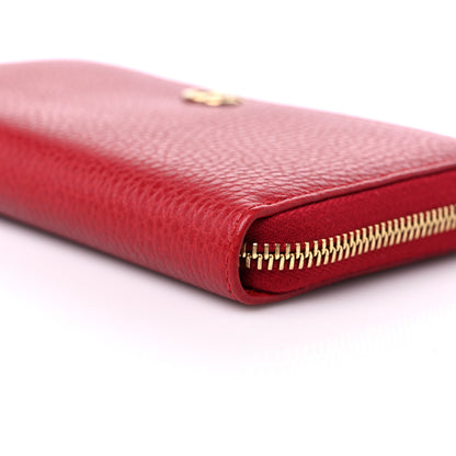 Gucci Calfskin GG Marmont Continental Zip Wallet Hibiscus Red 8 of 11
