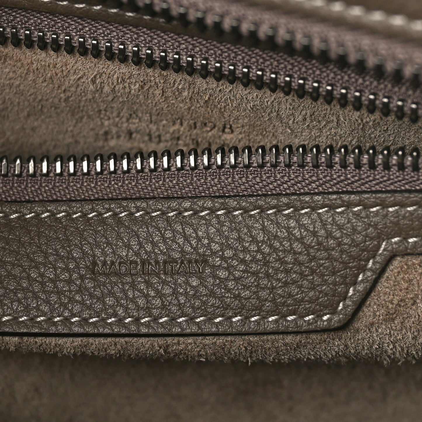 Drummed Calfskin Micro Luggage Souris