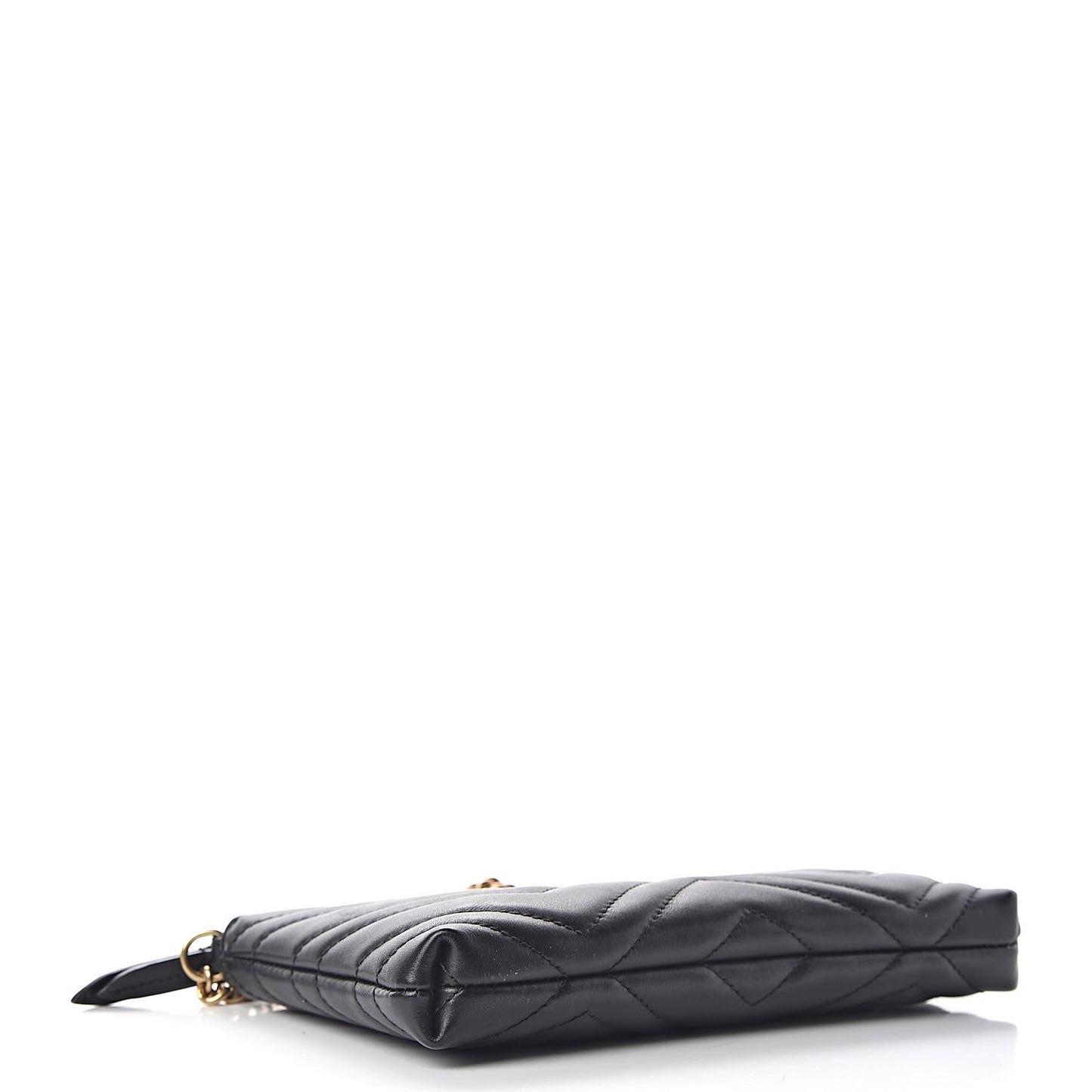 Calfskin Matelasse Mini GG Marmont Chain Bag Black