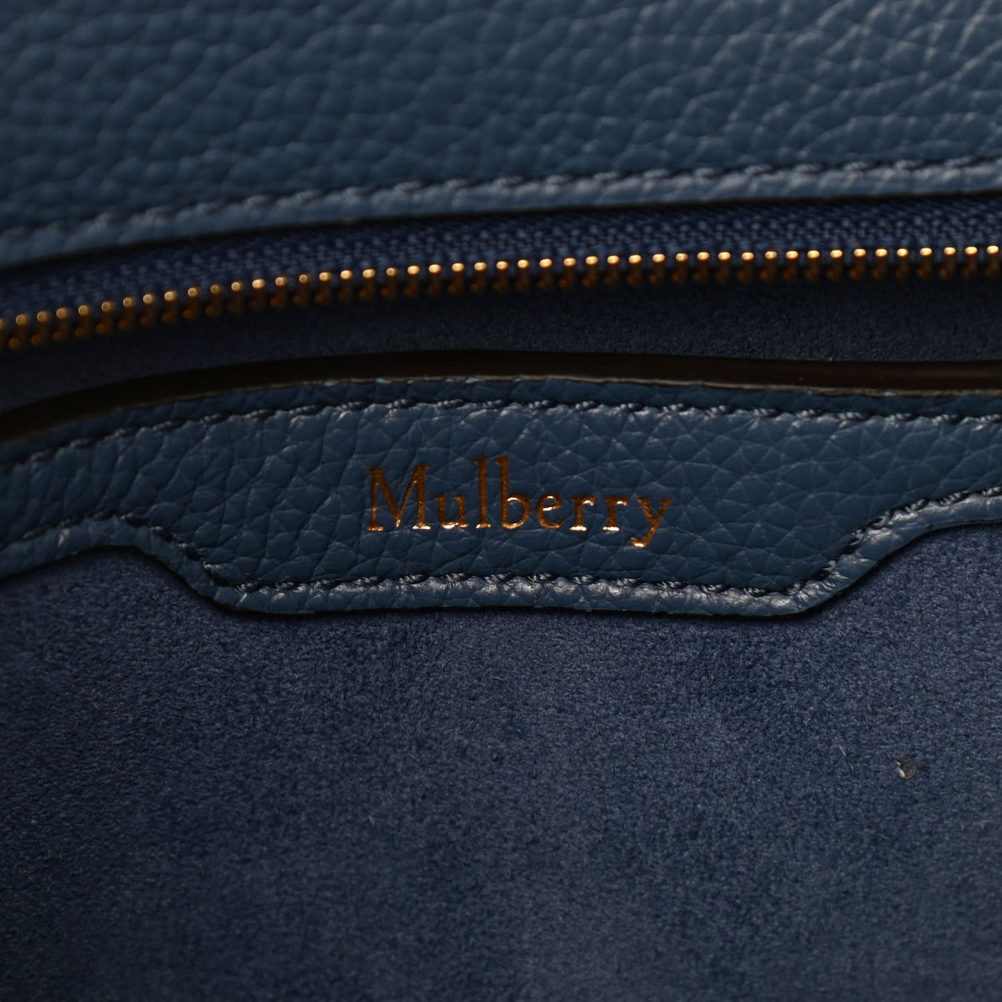 Small Classic Grain Mini Zipped Bayswater Pale Navy