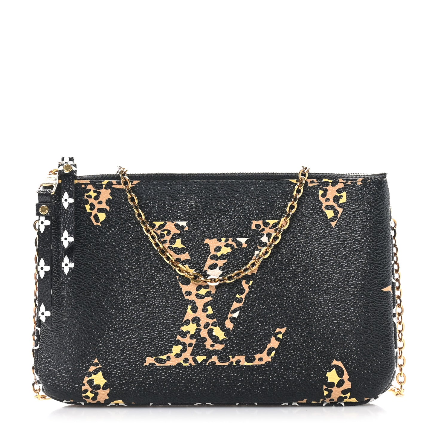 Monogram Giant Jungle Pochette Double Zip Black