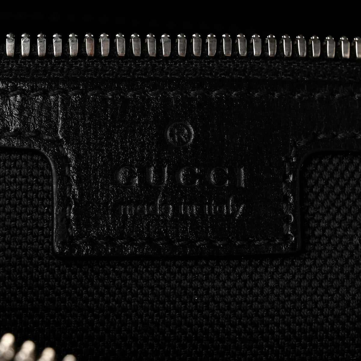 Gucci GG Supreme Monogram Azalea Calfskin Retro Interlocking G Wristlet Messenger Bag Black 6 of 10