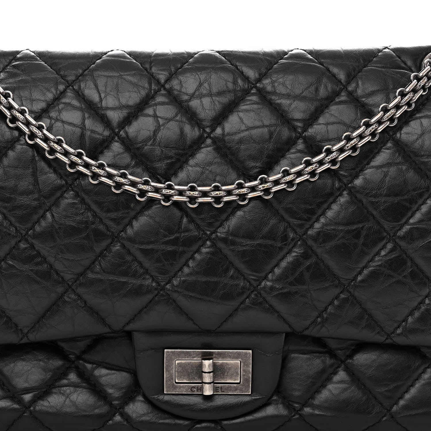 Chanel Aged Calfskin Quilted 2.55 Reissue 227 Flap Black 8 of 12