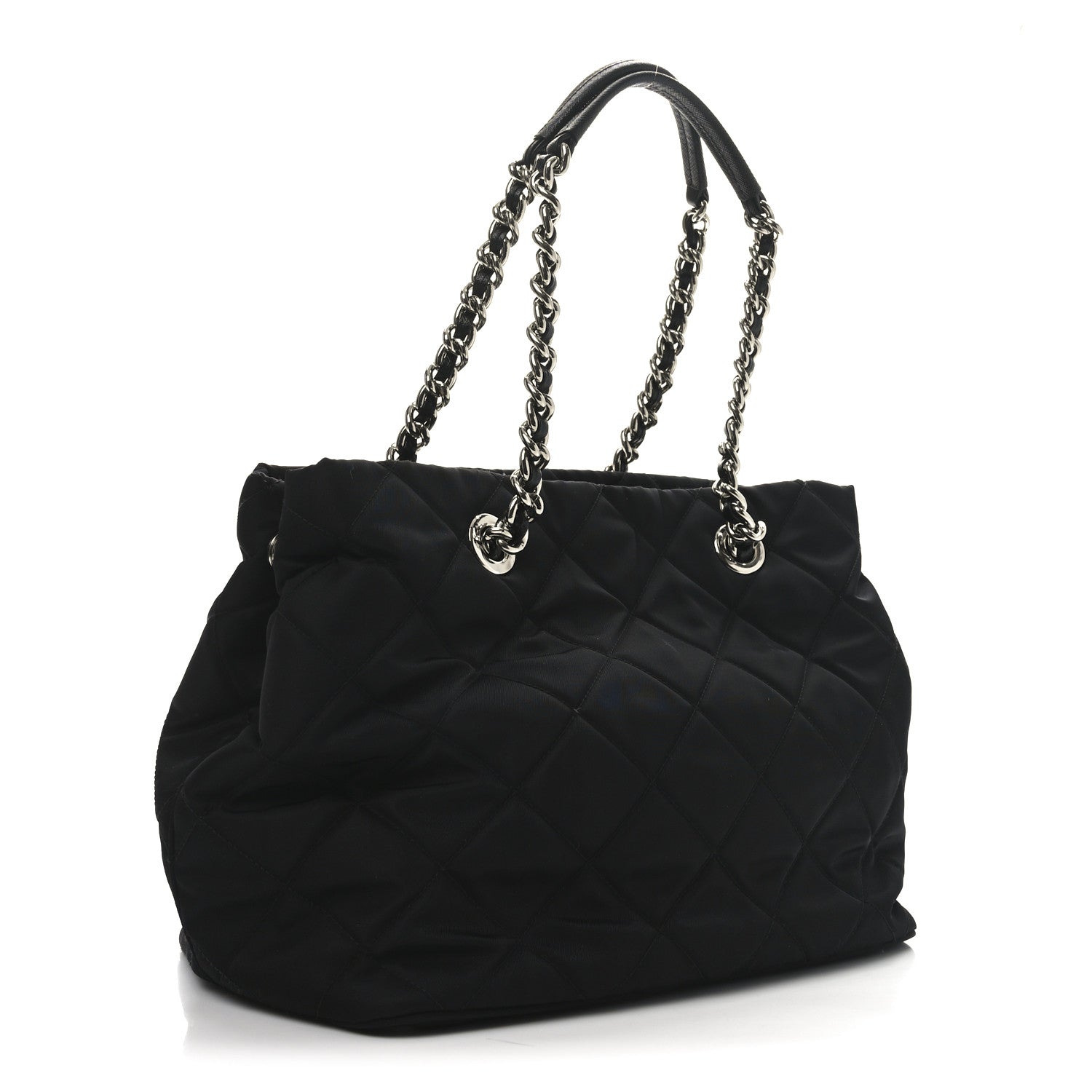 Prada Nylon Tessuto Impuntu Quilted Tote Black 3 of 9