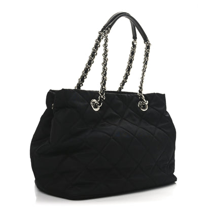Prada Nylon Tessuto Impuntu Quilted Tote Black 3 of 9