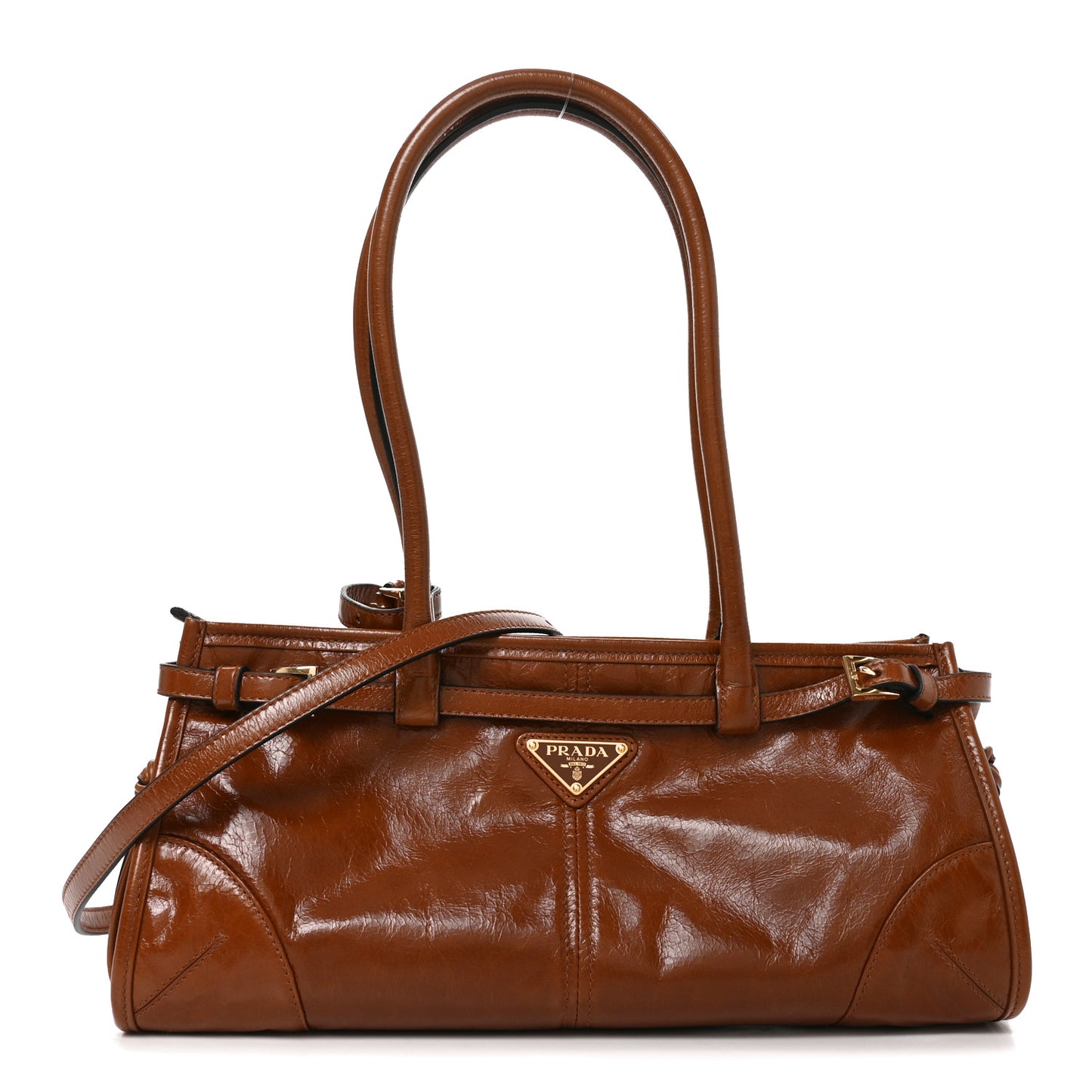 Soft Lux Calfskin Triangle Medium Bonnie Shoulder Bag Palisander