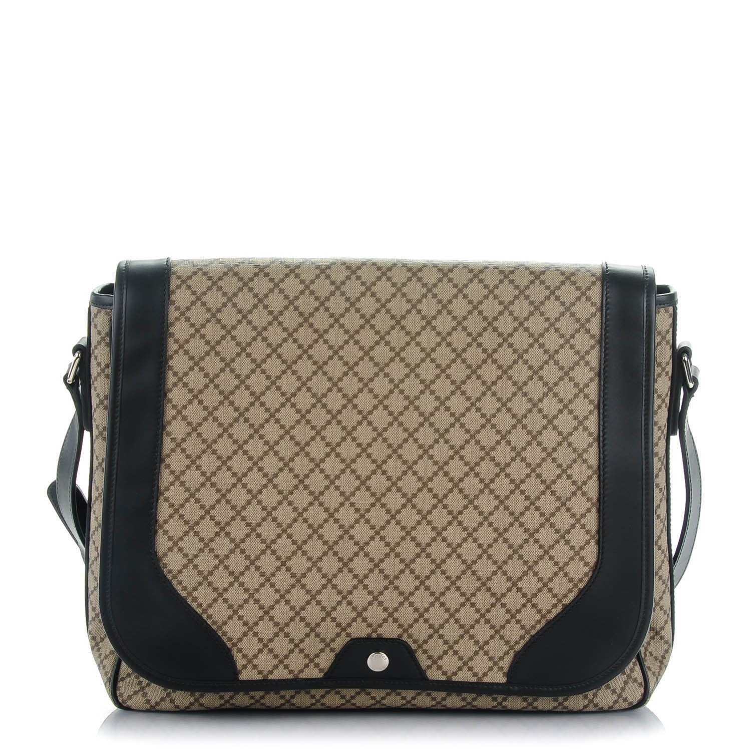 Gucci Diamante Large Flap Messenger Bag Beige Black 1 of 7