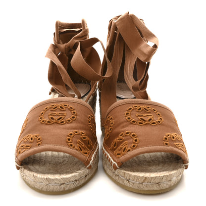Gucci Canvas Interlocking G Espadrille Sandals 36 Blondie Cognac 3 of 8