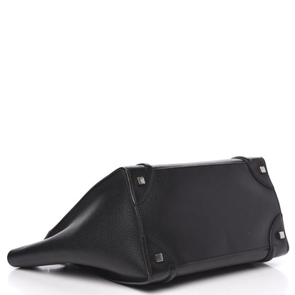 Celine Drummed Calfskin Mini Luggage Black 4 of 12