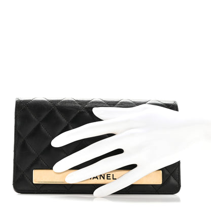 Chanel Lambskin Quilted Trendy CC Yen Wallet Black 2 of 13