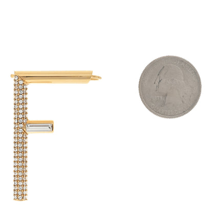 Fendi Metal Crystal First Single Earring 2 of 5