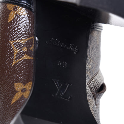 Louis Vuitton Patent Calfskin Monogram Star Trail Ankle Boots 40 Black 7 of 10