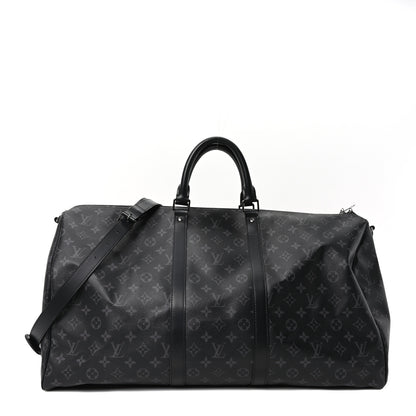 Louis Vuitton Monogram Eclipse Keepall Bandouliere 55 1 of 9