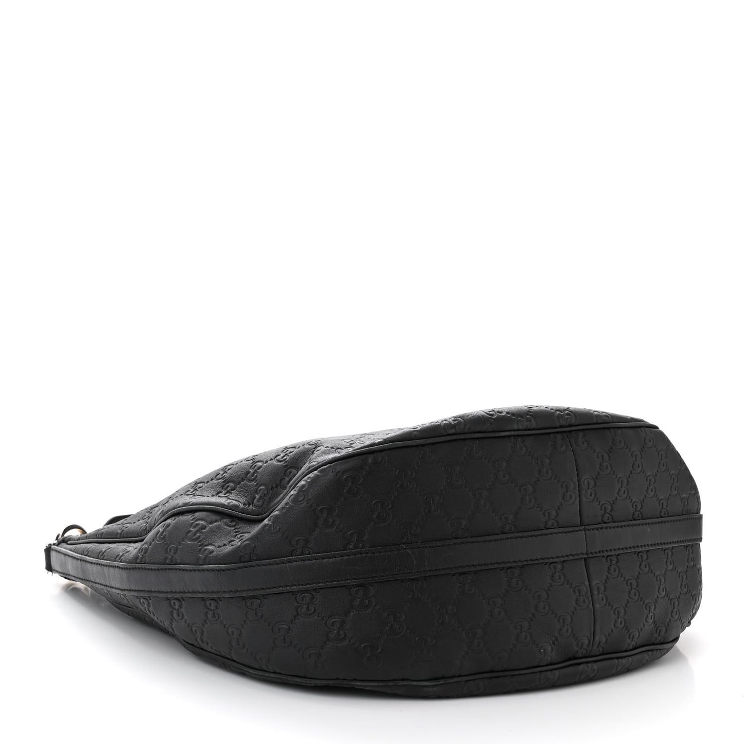 Guccissima Large GG Twins Hobo Black