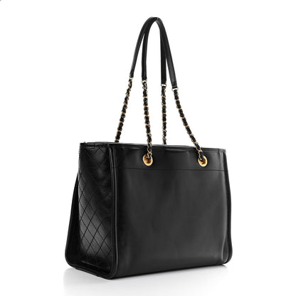 Chanel Aged Calfskin Small Charms Deauville Tote Black 3 of 10