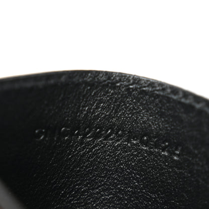 Saint Laurent Grain De Poudre Matelasse Chevron Monogram Credit Card Case Black 7 of 9