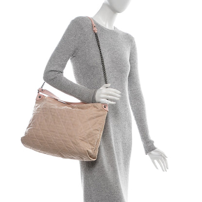 Chanel Iridescent Calfskin Quilted Coco Daily Hobo Rose Clair 2 of 7