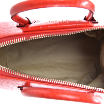 Givenchy Calfskin Crocodile Embossed Small Antigona Red 4 of 10