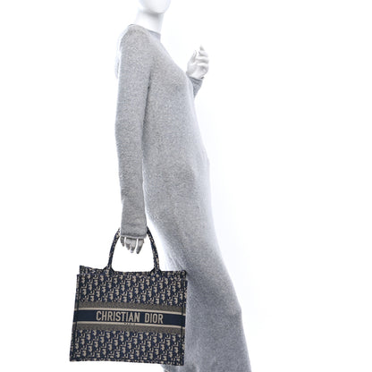 Christian Dior Oblique Medium Book Tote Blue Multicolor 2 of 11