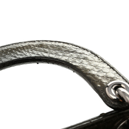 Christian Dior Metallic Snakeskin Medium Lady Dior Silver 13 of 13