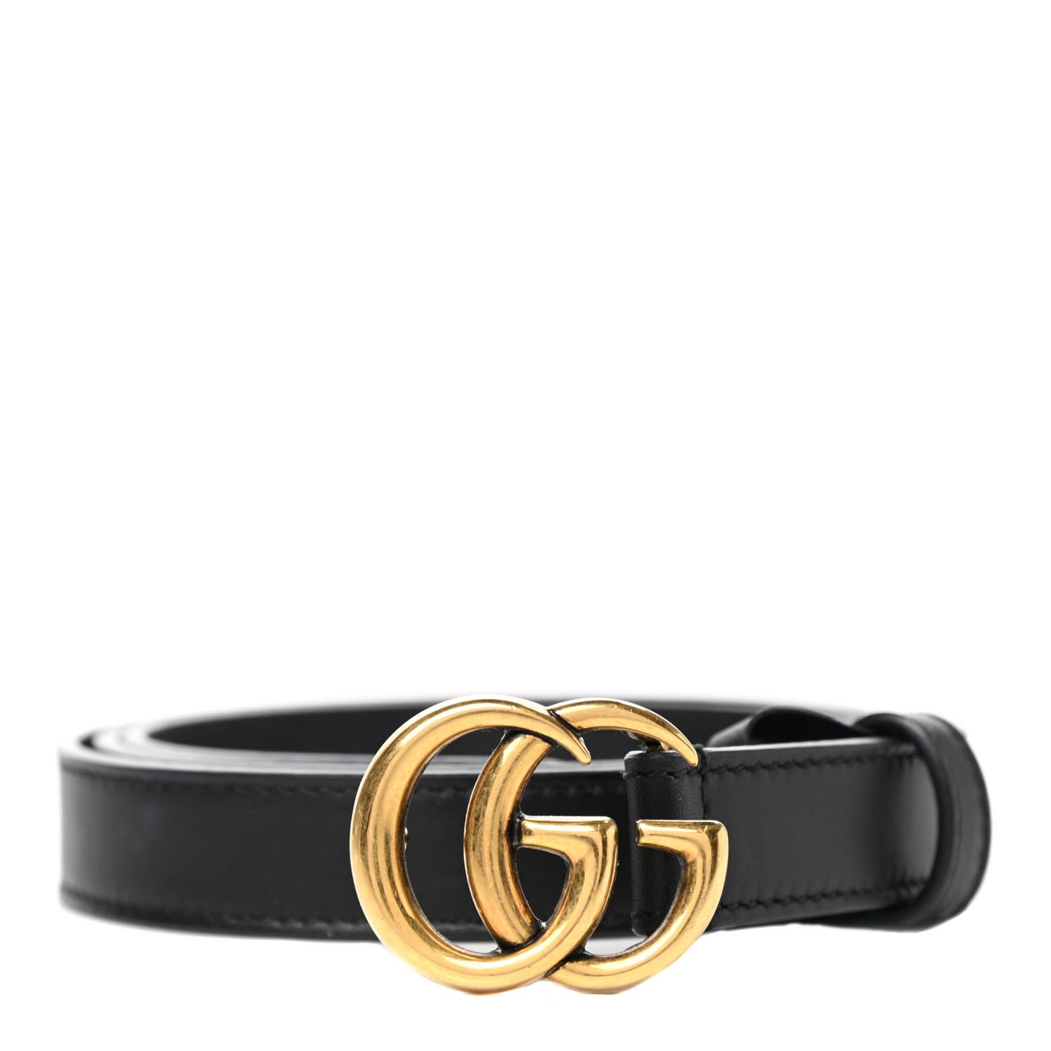 Gucci Calfskin Double G 20mm Belt 85 34 Black 1 of 5