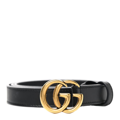 Gucci Calfskin Double G 20mm Belt 85 34 Black 1 of 5