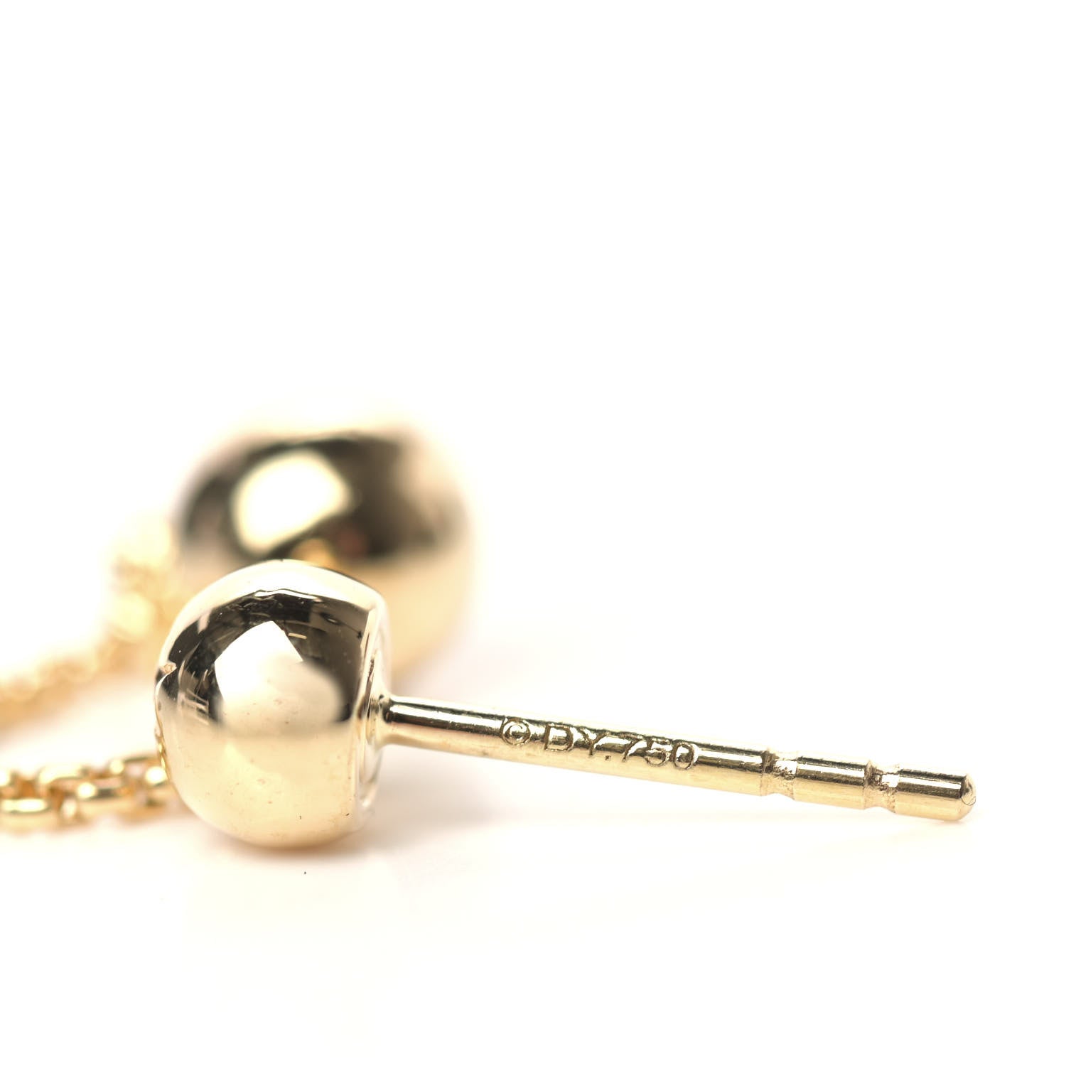 David Yurman 18K Yellow Gold Diamond Solari Chain Drop Earrings 4 of 5