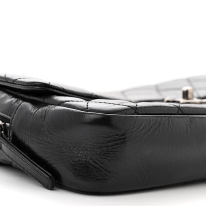 Chanel Glazed Calfskin Quilted Medium Duo Color Flap Black 9 of 12