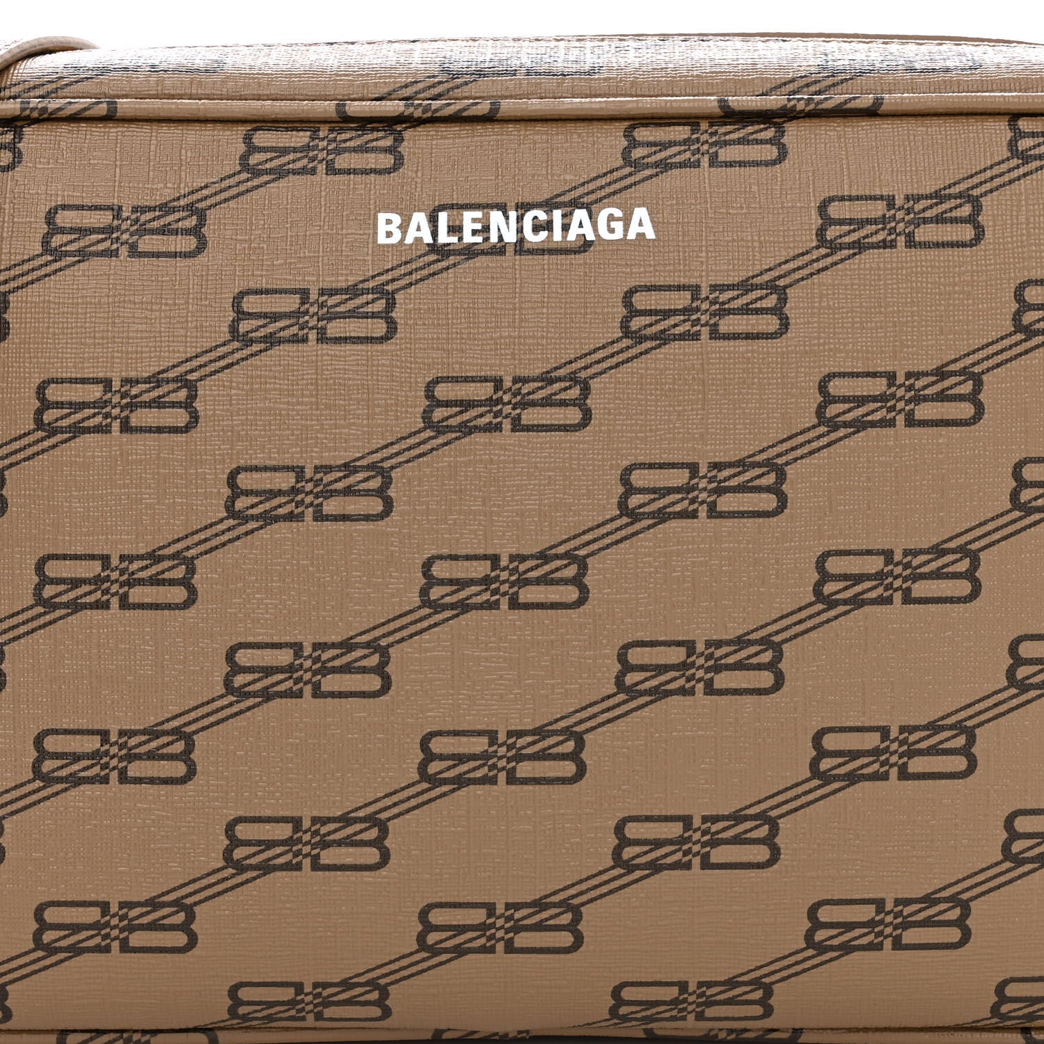 Balenciaga Coated Canvas BB Monogram Medium Signature Camera Bag Beige Brown 9 of 11