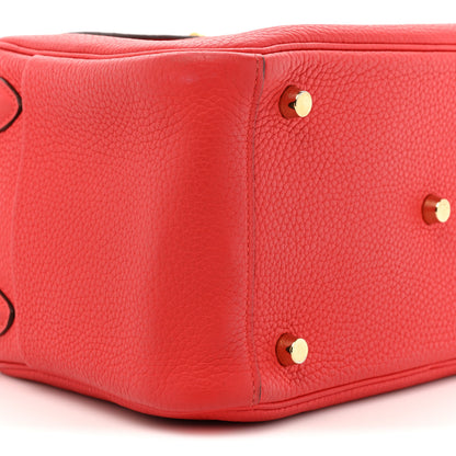 Hermes Taurillon Clemence Lindy 26 Rouge Tomate 8 of 16