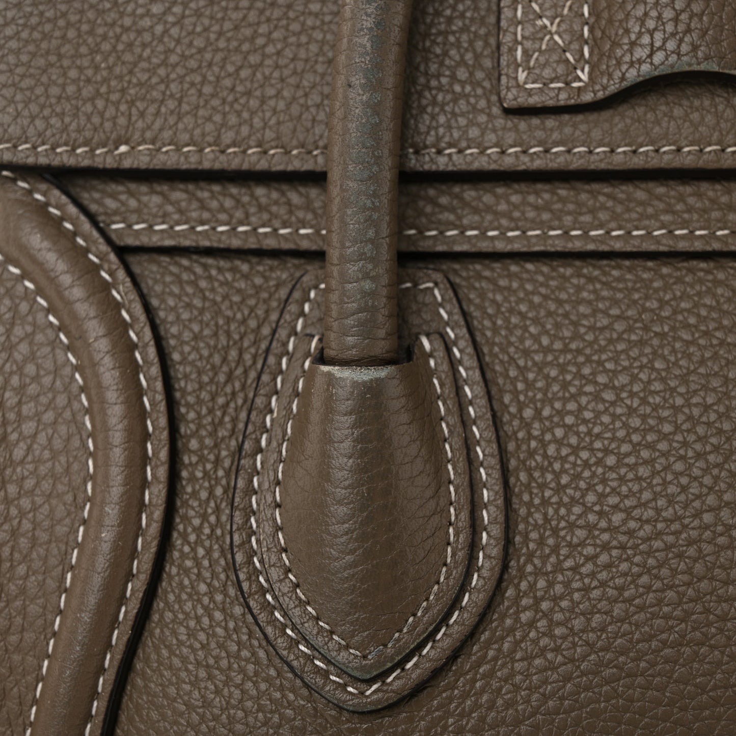 Drummed Calfskin Nano Luggage Souris