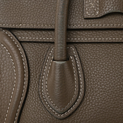 Celine Drummed Calfskin Nano Luggage Souris 19 of 20