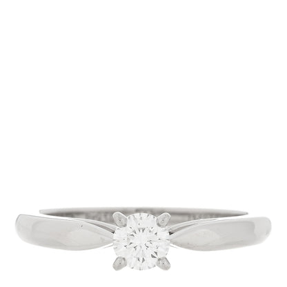 Van Cleef & Arpels Platinum Diamond .31ct Bonheur Solitaire Engagement Ring 52 6 1 of 5