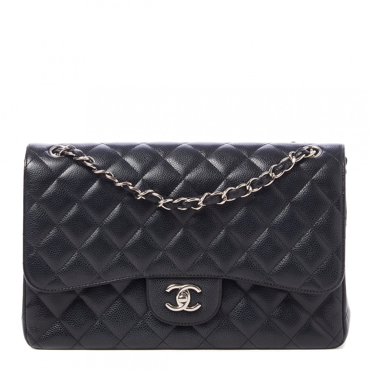 Chanel Caviar Quilted Jumbo Double Flap Black 1 of 10